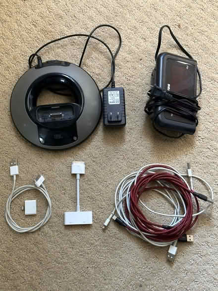 Photo of free Speaker, clock and cables (Central Belmont) #1