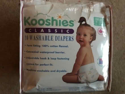 Photo of free 13 Kooshies reusable cotton nappies… very good condition (Reagill CA10) #1