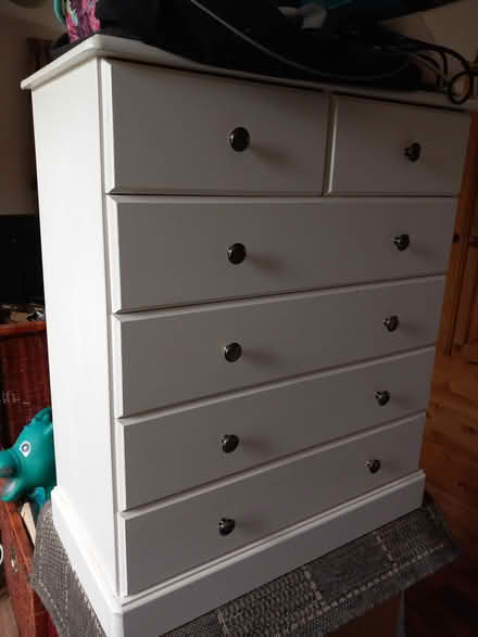 Photo of free Painted wooden chest of drawers (Blunham) #1