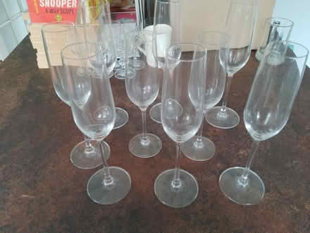 Photo of free 9 champagne flutes (Salt, ST18) #1