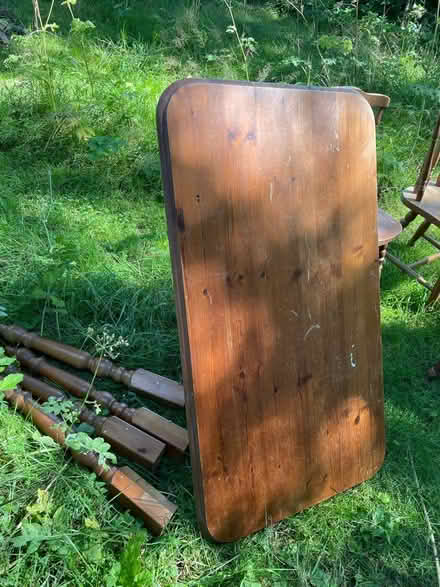 Photo of free Pine Table and chairs for upcycling (Saughall - CH1) #1