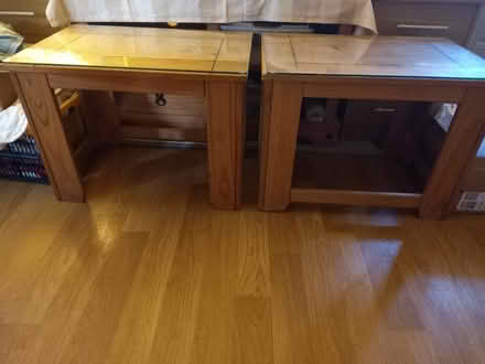 Photo of free 2 large coffee tables with glass (Bedford MK40) #1