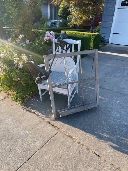 Photo of free Shabby chic chair and window frame (Gatetree Circle) #1