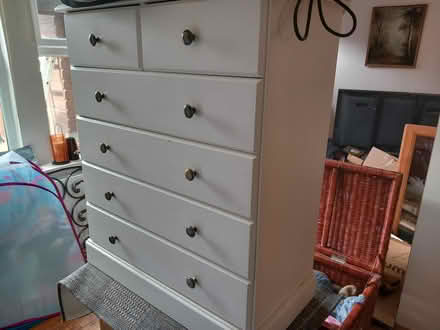Photo of free Painted wooden chest of drawers (Blunham) #2