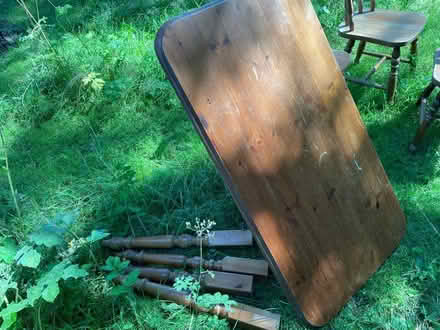 Photo of free Pine Table and chairs for upcycling (Saughall - CH1) #3