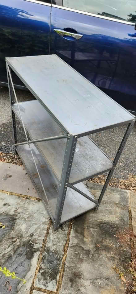 Photo of free Metal garage shelf 36hx36wx15.5d (Bethesda Ayrlawn - near NIH) #2