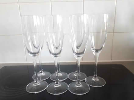Photo of free 7x flutes/ prosecco glasses (South Tottenham N15) #1