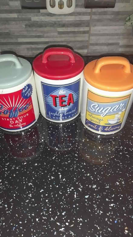Photo of free B&M retro tea coffer sugar pots (S35 oughtibridge) #1
