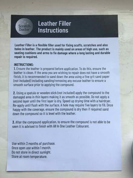 Photo of free Leather Filler Dark Blue (Ashton-on-Ribble PR2) #2