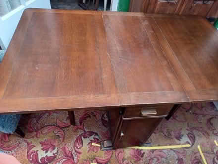 Photo of free Old heavy table with integral cupboards and draws (Pittville GL52) #3