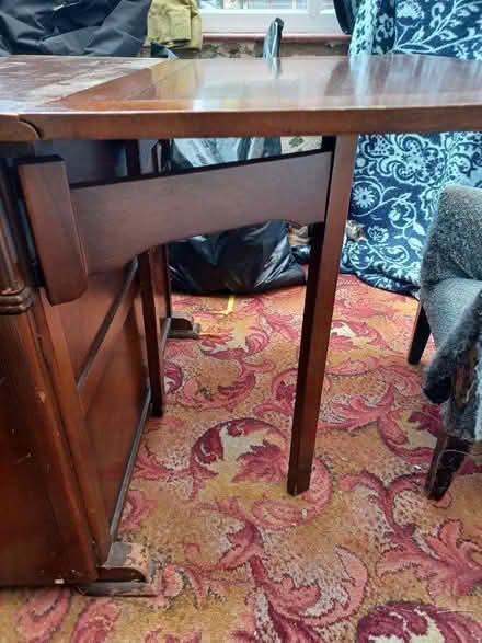 Photo of free Old heavy table with integral cupboards and draws (Pittville GL52) #2