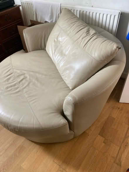 Photo of free Leather cuddle chair (Wickford) #2