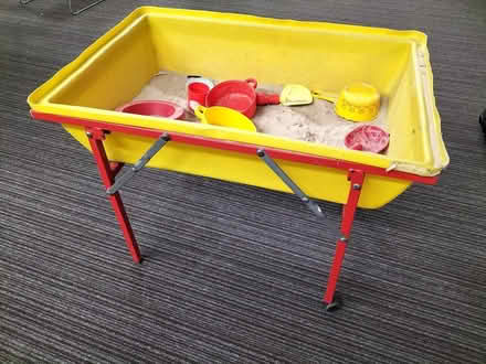 Photo of free Childs sand pit with sand and toys (Arnold NG5) #1