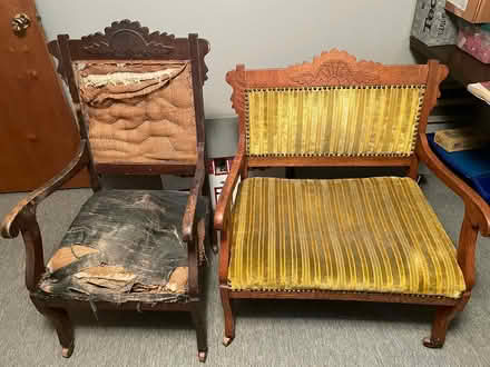 Photo of free Antique chair and loveseat (Prescott, Wi) #2