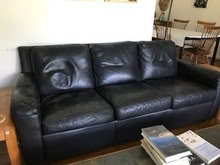 Photo of free leather sofa (north Arlington Heights) #1