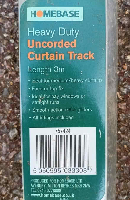 Photo of free Homebase uncorded heavy duty curtain track, 3m, unused (Ware SG12) #3