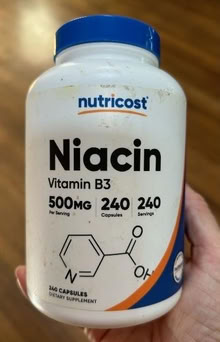 Photo of free Niacin Vit B3 500 mg (opened) (Sunnyvale, CA Ponderosa Park) #1