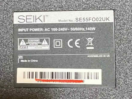 Photo of free Seiki 55" TV (not switching on) (Woodside AB24) #1