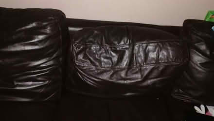 Photo of free Brown leather sofa and 2 chairs (Low Beechburn DL15) #1