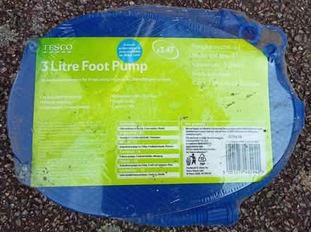 Photo of free Tesco 3 litre foot pump - unopened (Ware SG12) #1