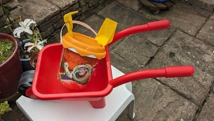 Photo of free Toy wheelbarrow and sand toys (Frodsham) #1