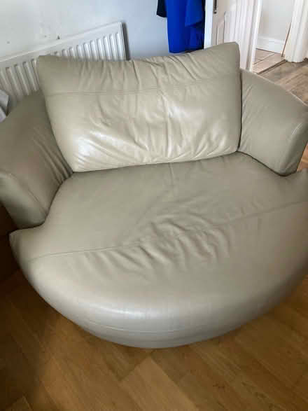 Photo of free Leather cuddle chair (Wickford) #1