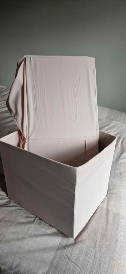 Photo of free IKEA Fabric Storage Boxes x 4 Pale Pink for Kallax Cube Unit (Kidlington OX5) #2