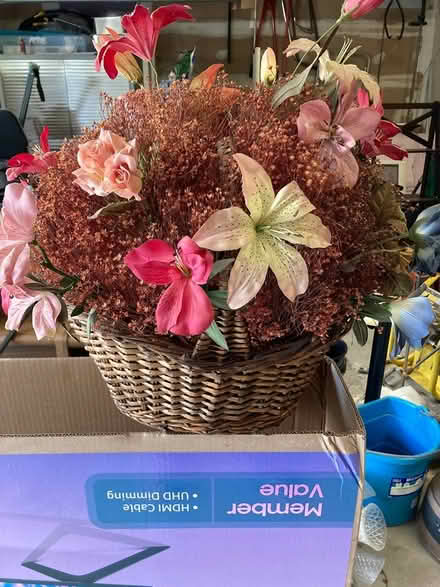 Photo of free Artificial flowers and basket (Near Richter Park in Danbury) #1