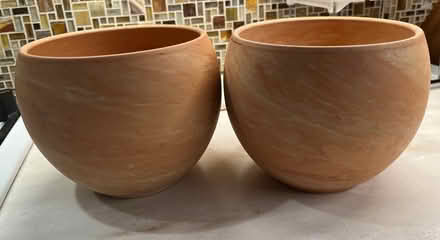 Photo of free 2 clay vases/flower bowls (West Alexandria OH) #1
