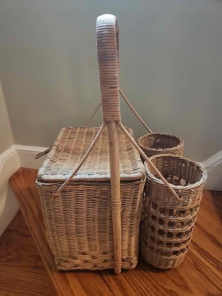 Photo of free Classic straw picnic basket (West Concord MA) #3