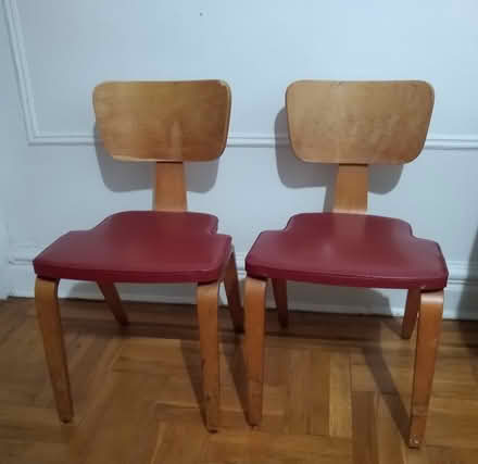 Photo of free Chairs-- wood, sturdy (Ridge Blvd and 67th) #1