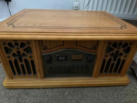 Photo of free Retro Wooden Record player etc (LU2 Round Green) #2