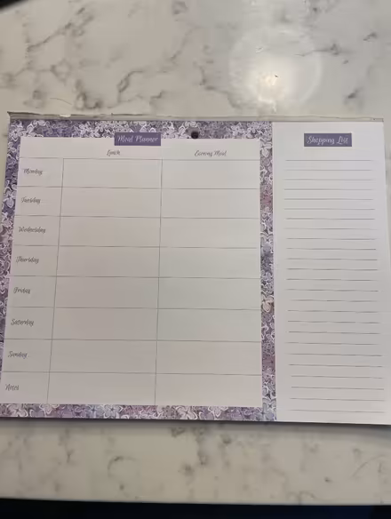 Photo of free Pad of meal planner sheets (Broughton PR3) #1