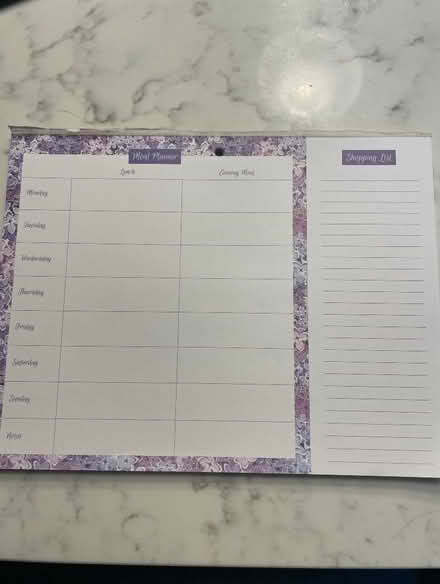 Photo of free Pad of meal planner sheets (Broughton PR3) #1