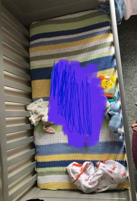 Photo of free Grey sleigh cot bed (Oswestry SY11) #3