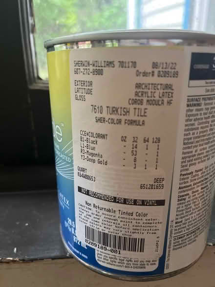 Photo of free 1qt. Blue exterior paint (near The Commons) #2