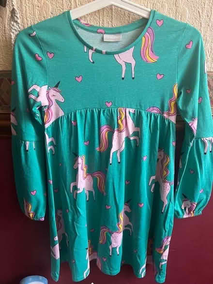 Photo of free Girls unicorn dress, age nine. (Great Moor SK2) #1