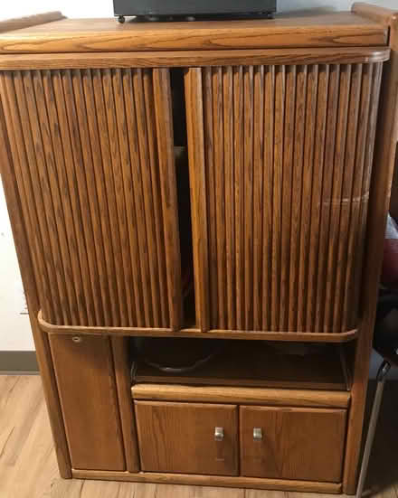 Photo of free Oak Cabinet (Columbia City) #1