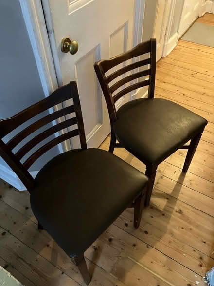 Photo of free Pair of wooden dining chairs (Leith EH6) #1