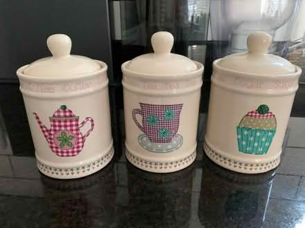 Photo of free Tea coffee sugar jars (Ware SG12) #1