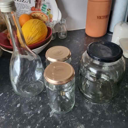Photo of free Glass jars and wine bottle (Great Lever BL3) #2