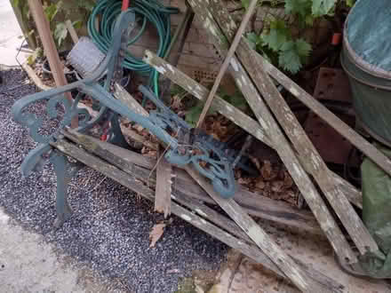 Photo of free Cast iron garden bench - metalwork only ! (Dursley GL11) #1