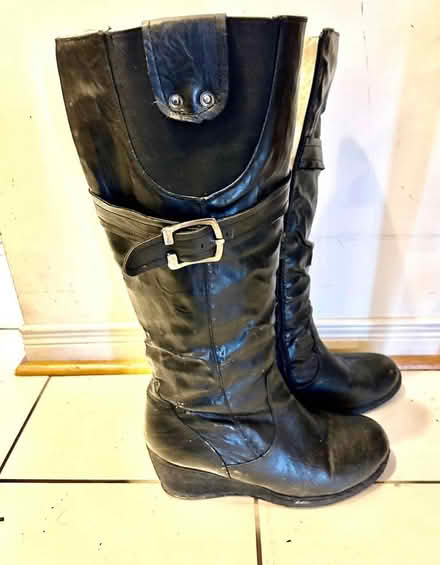 Photo of free Women’s black boots size 11 Medium (Morningside and Milner.) #2