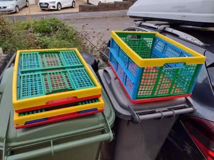 Photo of free Collapsible storage crates x3 (Dursley GL11) #1