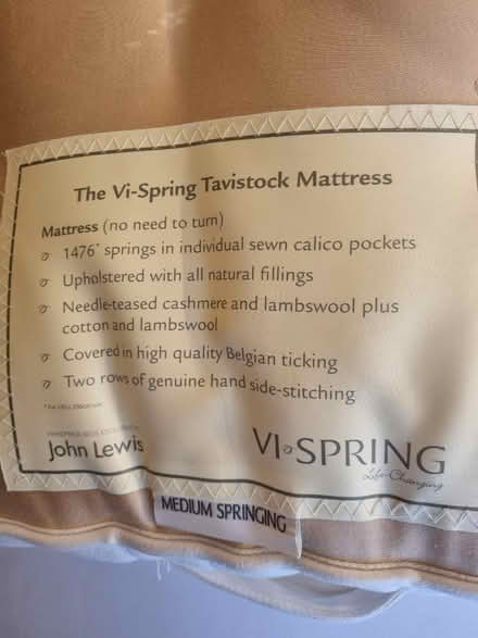 Photo of free John Lewis double mattress (Cricket Road OX4) #3