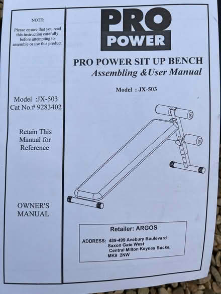 Photo of free Pro Power sit up bench (Oakham) #1