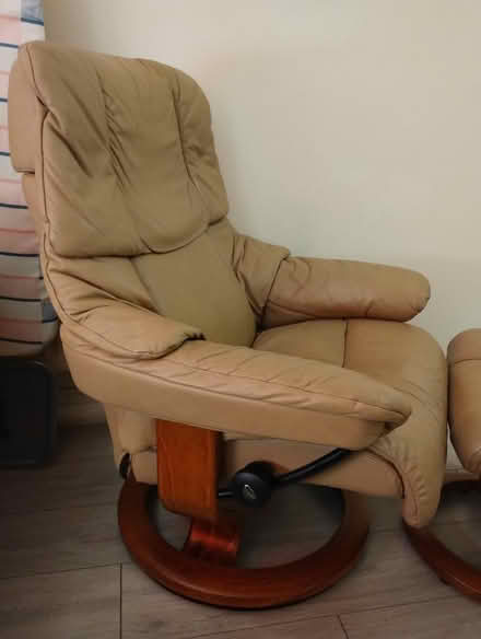 Photo of free Leather chair and foot stall (Milton keynes, oldbrook, MK6) #3