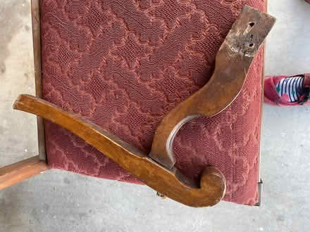 Photo of free Antique chair - needs repair (Westside near Unser/Dellyne) #4