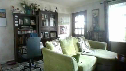 Photo of free dfs green conner sofa /4 seater (Ickornshaw BD22) #1