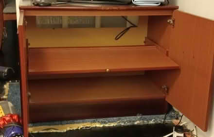 Photo of free Mahogany coloured cupboard (Cowley Hill WA10) #2